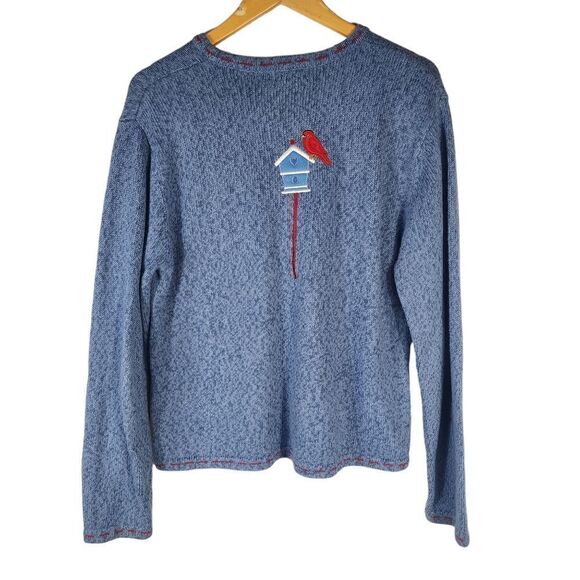 Christopher Banks Blue Vitange 90s Teddy Bear Sweater - Picture 7 of 10